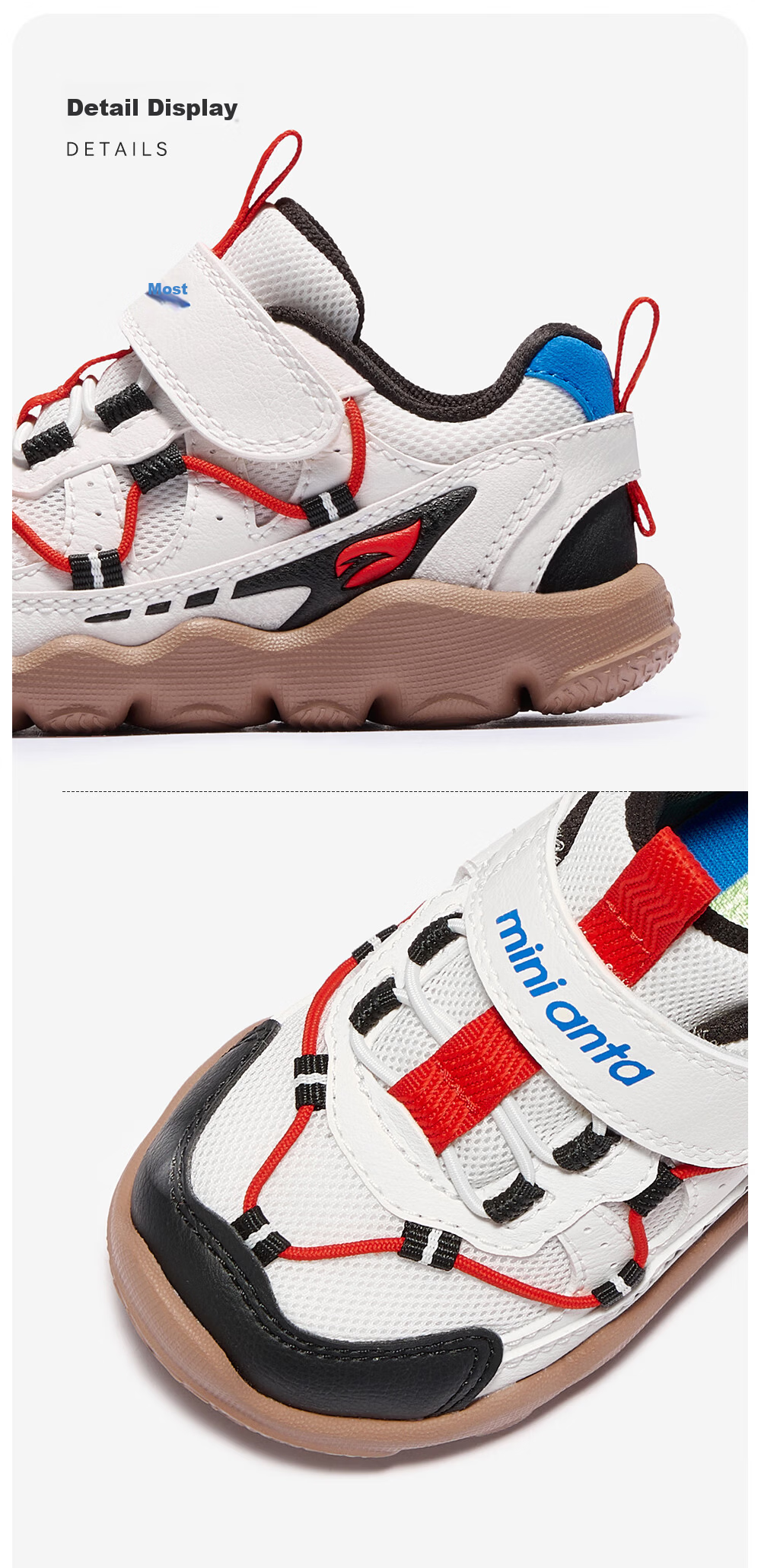 Anta Kids Sports Shoes Boys Infant 2026 Thick Sole Wear-Resistant Lightweight Casual Shoes A32630071 26